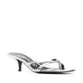 TOM FORD metallic leather mules - Silver