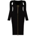 Balmain cut-out detail fitted dress - Black