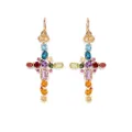 Dolce & Gabbana 18kt yellow gold gemstone cross earrings