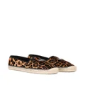 Dolce & Gabbana leopard-print logo-tag espadrilles - Brown