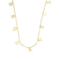 Dsquared2 crystal-embellished logo charm necklace - Gold