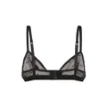 Dolce & Gabbana jacquard tulle triangle bra - Black
