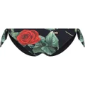 Dolce & Gabbana rose-print bikini bottoms - Black