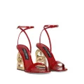 Dolce & Gabbana 3.5 105mm patent leather sandals - Red