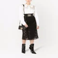 Dolce & Gabbana floral-lace midi skirt - Black