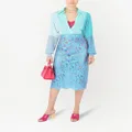 Dolce & Gabbana high-waisted lace pencil skirt - Blue