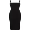 Dolce & Gabbana logo-appliqué sleeveless midi dress - Black
