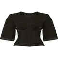 Dolce & Gabbana short-sleeve bustier T-shirt - Black
