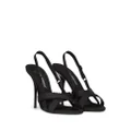 Dolce & Gabbana 105mm crossover-strap satin sandals - Black