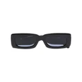 The Attico Mini Marfa rectangle-frame sunglasses - Black