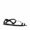 Saint Laurent Cassandra logo sandals - Black