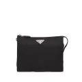 Prada Re-Nylon and Saffiano leather pouch - Black