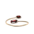 Dolce & Gabbana 18kt yellow gold Heritage rodolith garnet and colourless sapphire cuff
