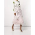 Rochas feather-embellished bow detail skirt - Pink