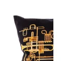 Seletti Trumpets print padded cushion - Black