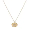 David Yurman 18kt yellow gold F Initial Charm diamond necklace