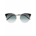 Jimmy Choo Eyewear Lues round frame sunglasses - Gold