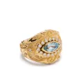 Aurelie Bidermann 18kt yellow gold Cashmere aquamarine and diamond ring