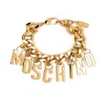 Moschino logo-lettering chain bracelet - Gold