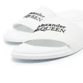 Alexander McQueen logo-embossed slides - White