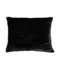 Anke Drechsel hand-embroidered velvet cushion - Black