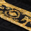 Versace logo pattern baroque blanket - Black