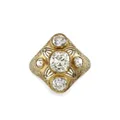 Pragnell Vintage 1837-1890 15kt yellow gold Victorian diamond cluster ring