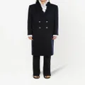 Alexander McQueen knitted double-breasted coat - Blue