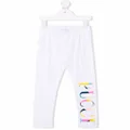 PUCCI Junior logo print leggings - White