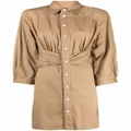 Dsquared2 ruched-detail shirt dress - Brown