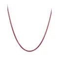 David Yurman sterling silver Box Chain necklace - Red