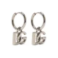 Dolce & Gabbana logo-plaque hoop earrings - Silver