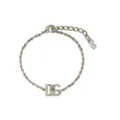 Dolce & Gabbana logo-plaque chain-link bracelet - Silver