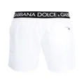 Dolce & Gabbana logo-waistband swim shorts - White