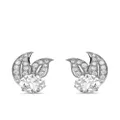 Pragnell Vintage 1911-1940 platinum Art Deco diamond leaf earrings - Silver