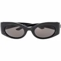 Balenciaga Eyewear Bold round-frame sunglasses - Black
