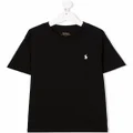 Ralph Lauren Kids Polo Pony-embroidered cotton T-shirt - Black