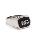 Dolce & Gabbana debossed logo signet ring - Silver