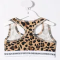 Dsquared2 Kids leopard print cropped tank top - Brown