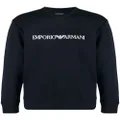 Emporio Armani logo-print crew-neck sweatshirt - Blue