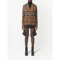 Burberry checked wool-cashmere blend cardigan - Brown