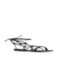 Gianvito Rossi lace-up leather sandals - Black