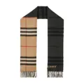 Burberry contrast-check cashmere scarf - Neutrals