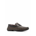 Bally chain logo-print leather loafers - Brown