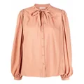 Ulla Johnson gathered-detail long-sleeved blouse - Orange