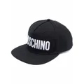 Moschino logo-print canvas cap - Black