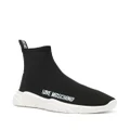 Love Moschino logo-print slip-on sneakers - Black