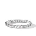 David Yurman platinum Eden single row diamond ring - Silver