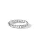 David Yurman platinum Eden single row diamond ring - Silver