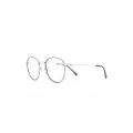 Lacoste round-frame logo-engraved glasses - Silver